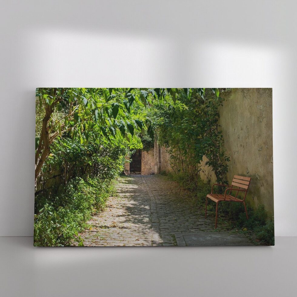 1904110 Frans steegje met bankje